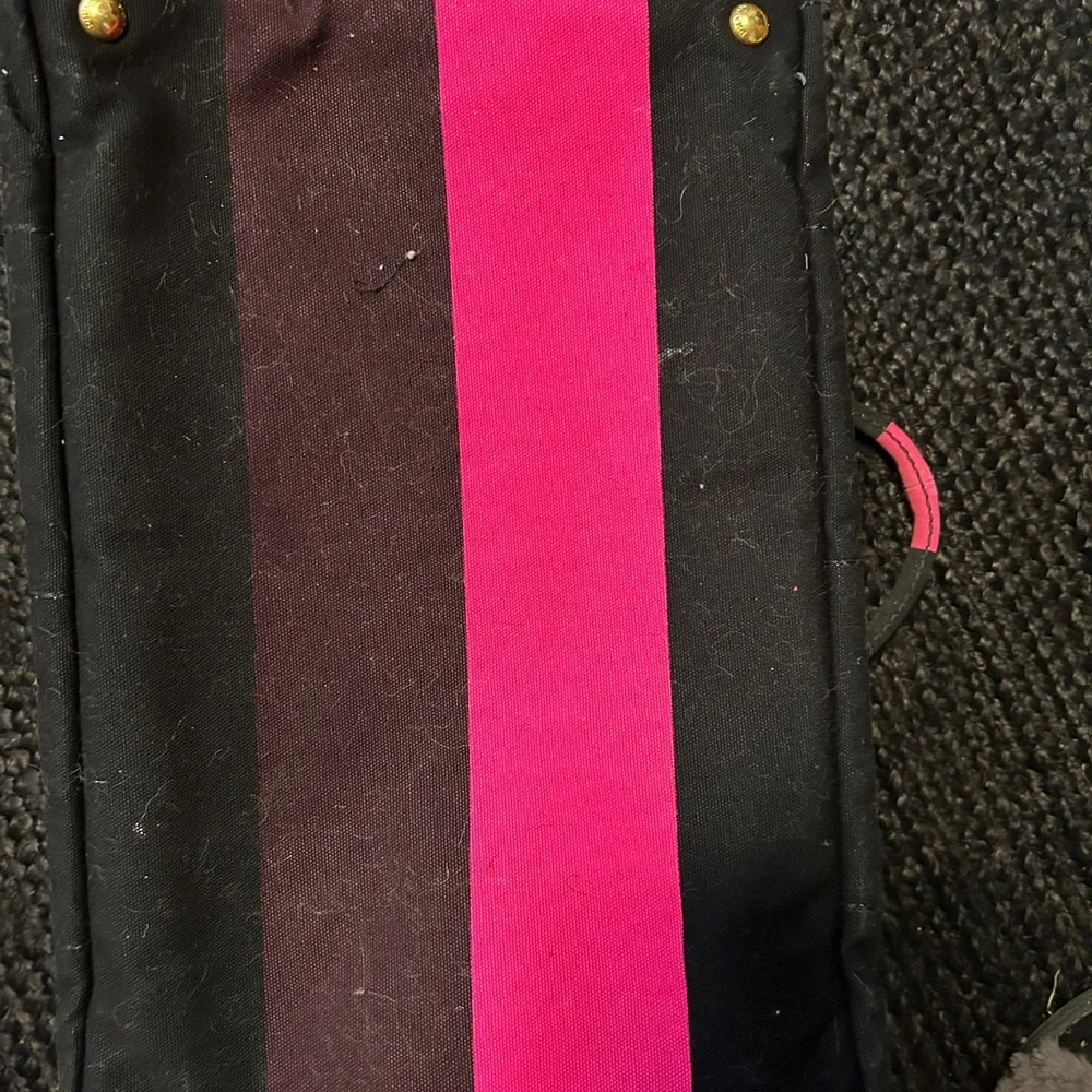 Prada Black and Pink Tote Bag Canapa Large.  Rare and Beautiful - Picture 5 of 14
